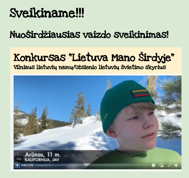 Sveikiname! – mokyklos archyvo vaizdas